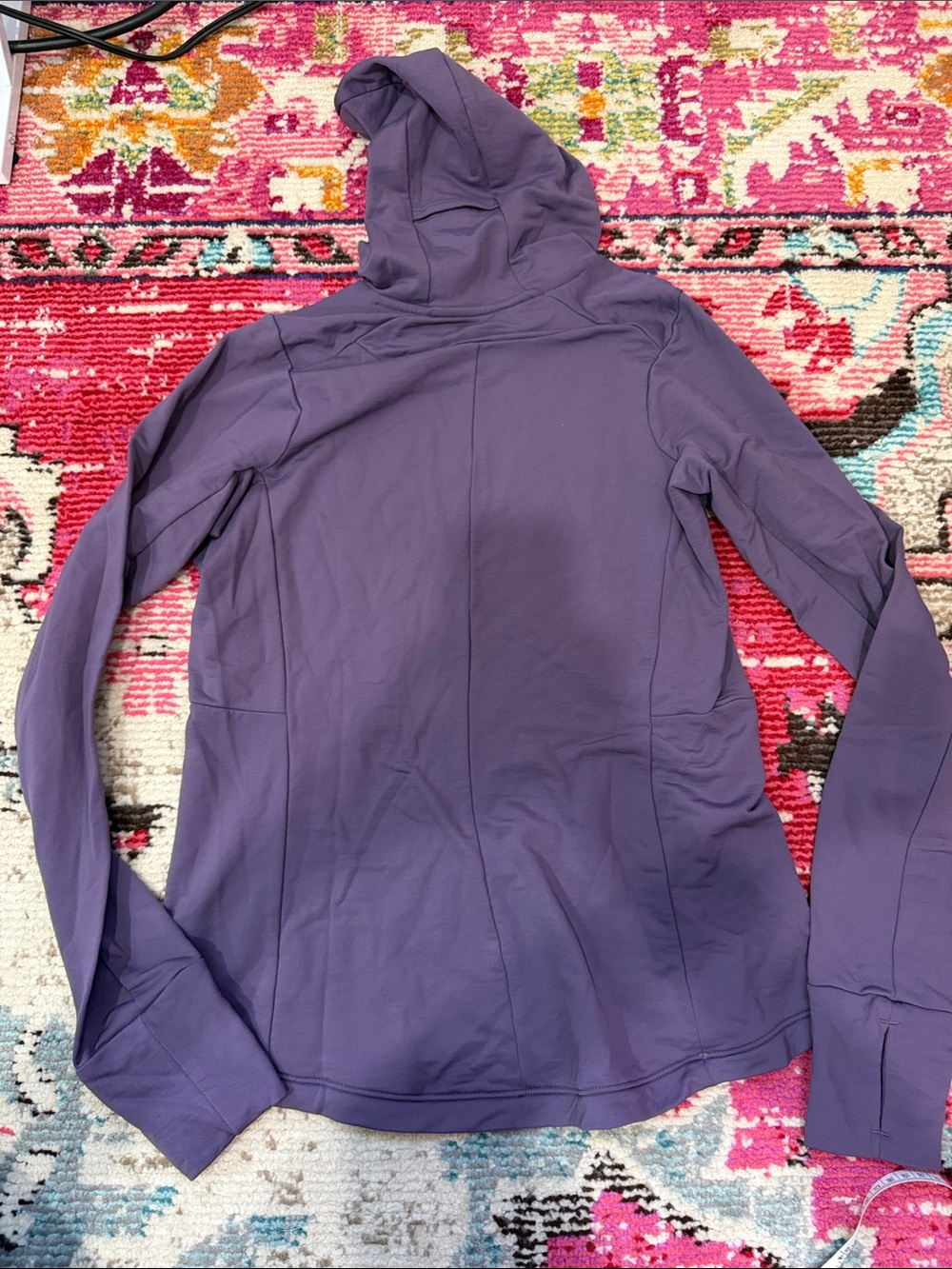 Janji Sunchaser Hooded Long-Sleeve Performance Tee in Purple. Medium - Picture 9 of 9